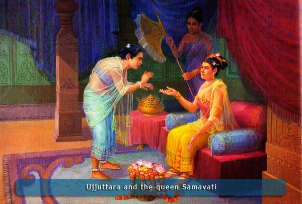 Ujjuttara and the queen Samavati.jpg